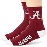Alabama Crimson Tide Team Color Quarter Socks
