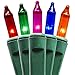 Holiday Essence 300 Multi-Color Christmas Lights, with Green Wire – Professional Grade for Indoor/Outdoor Use – Static + Flashing