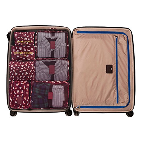 Compression Packing Cubes 7 Set Travel Luggage Organizer Bag With Yarn Bag