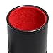 Smonet Traditional Professional PU Leather Dice Cup Set with 5 Poker Dices and Cotton Canvas Storage Bag (Black, Pack of 1)