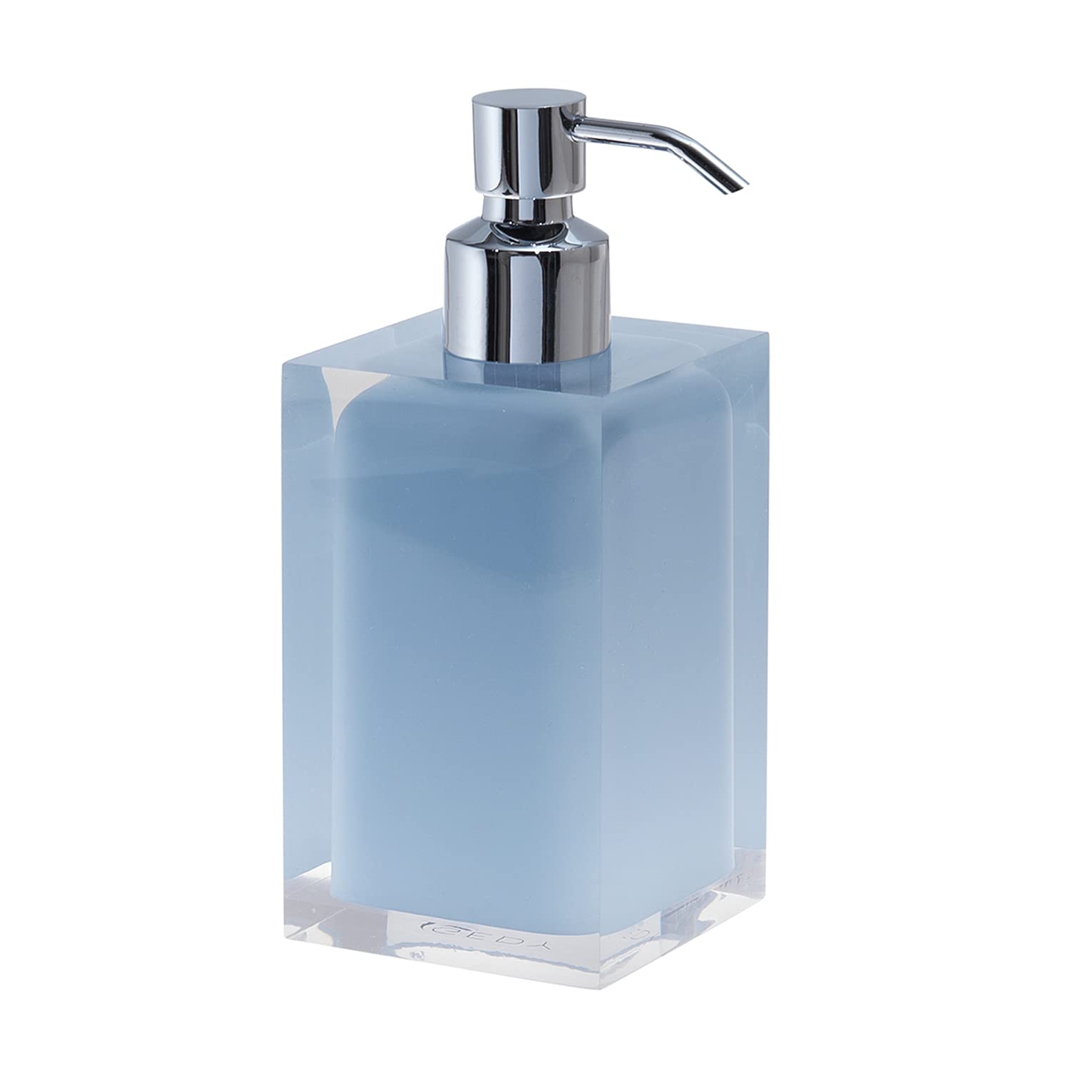 Gedy Bathroom Soap Dispenser, Resin, Blue, 16.2 x 7 x 7 cm