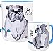 Farting English Bulldog Mug by Pithitude - One Single 11oz. Blue Coffee Cup