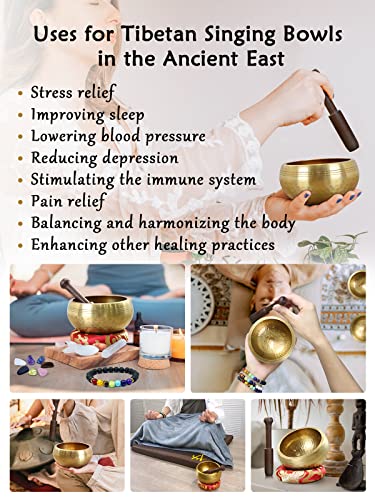 Agsnilove Tibetan Singing Bowl Sound Healing Bowls 3.75\