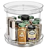 Sorbus 9 Inch 2 Tier Clear Lazy Susan Organizer
