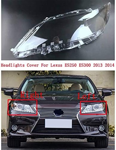 14車ヘッドライトカバーガラスシェルランプ ヘッドライトの透明なカバーレンズのランプシェードの車のヘッドライトカバー 13 ヘッドランプレンズ フィット感のためのレクサスes250 Es300 大型家電 Color 13 バイクパーツ Left B08ghzxpg3