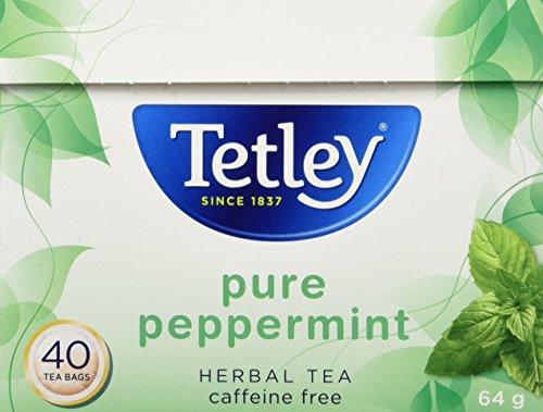 Tetley Pure Peppermint Herbal Tea, 40 Count