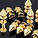 RUBYCA 12MM 20 Sets Metal Tree Spikes and Studs Metallic Screw-Back for DIY Leather-Craft Gold Color
