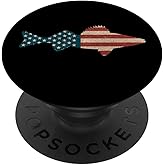 Walleye Fishing American Flag Patriotic Fisherman PopSockets Adhesive PopGrip