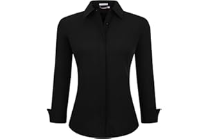 ALEX VANDO Womens Dress Shirts Regular Fit Long Sleeve Stretch Work Shirt