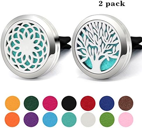 2PCS Car Fragrance Diffuser Vent Clip, Simply Add Essential Oils To Help Improve Air Quality &amp; Motion Sickness While You Drive, Aromatherapy Air Purifier - Car Charm