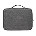 BUBM Electronic Organizer, Double Layer Travel Gear Bag for Cables, Plugs, Flash Hard Drive, Power Bank and More--a Sleeve Pouch for iPad (Large, Denim Gray)