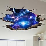 Woaills Wall Mural, Floor Wall Stickers 3d Removable Ceiling Wallpaper Decals Decoration for Room Stair Nursery (Blue D)