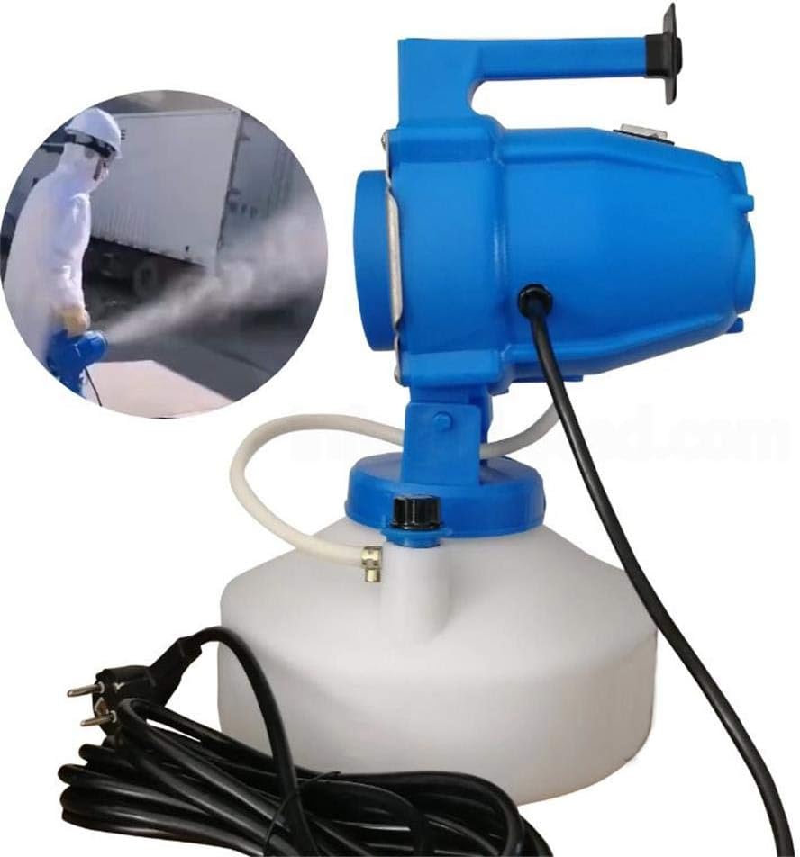 Electric Ultra-Low Capacity Cold Fog Sprayer 4L 3-Hole Nozzle Fog Machine Disinfection Device Spray Range 0-11M Flow Output 0-19L / H for School Hospital Hotel Farm