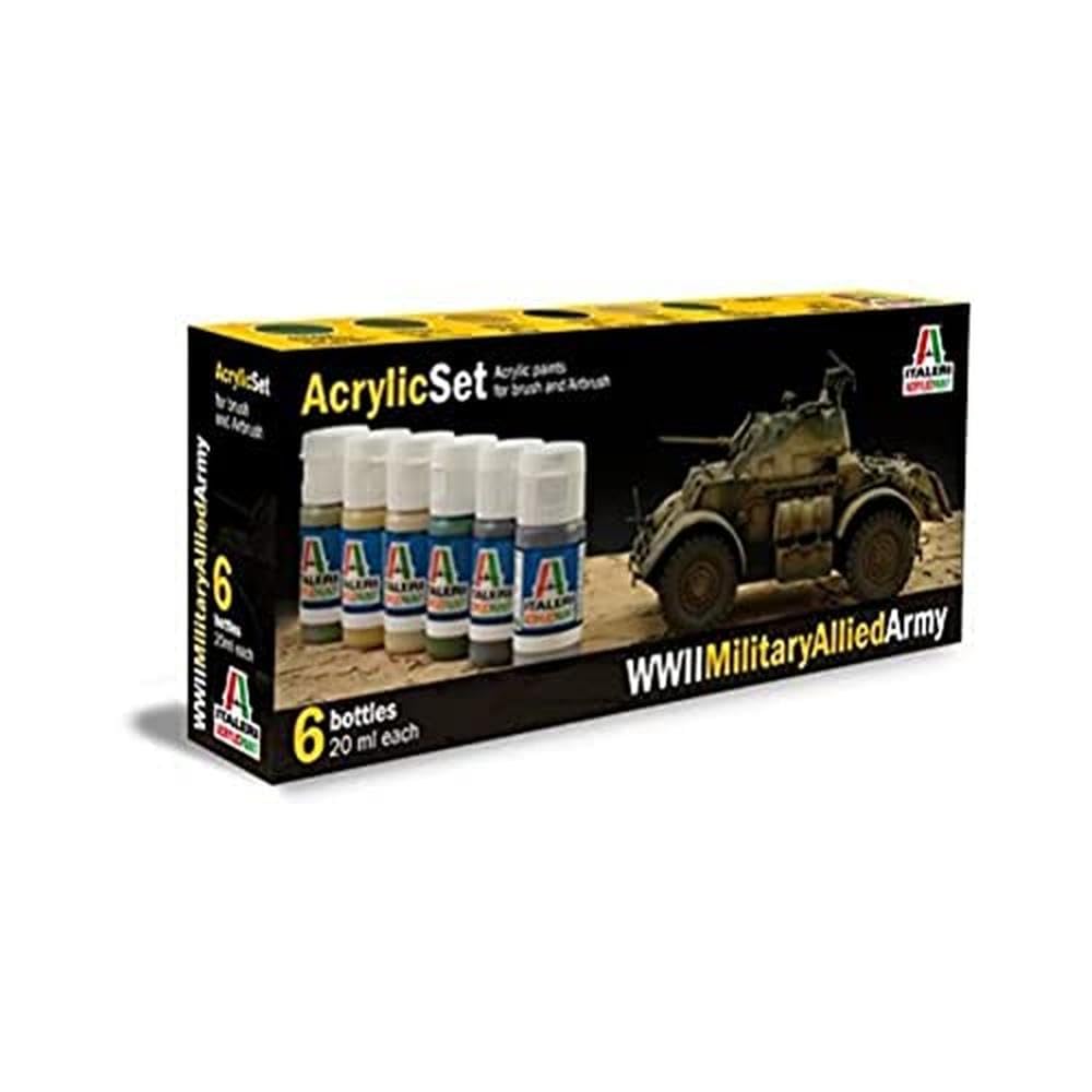 Italeri 510000440 acrylic set, WWII military, allied army