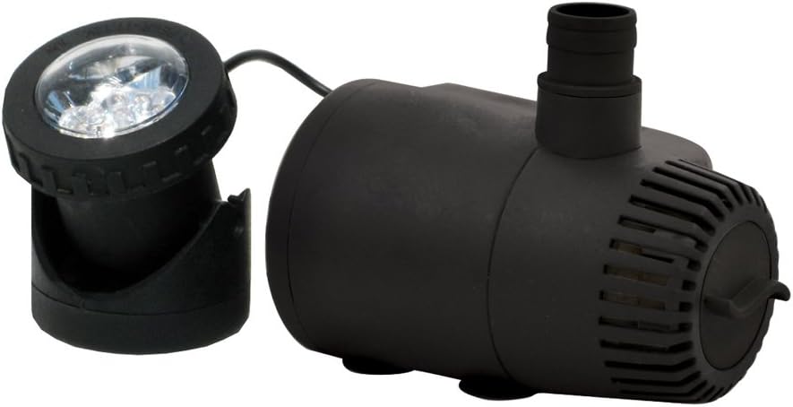 TotalPond 400 GPH Low Water Shut-Off Fountain Pump with Light : Garden & Outdoor