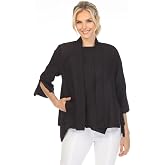 IC Collection Textured Open Front Jacket - 5741J