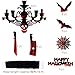UNOMOR Halloween Hanging Decorations, Creepy Swirl Ceiling Party Decorating Kit for Haunted House – 17pcs