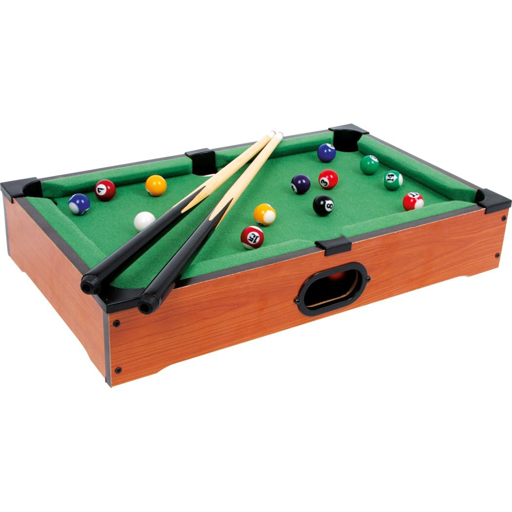 small foot 6703 Table Billiard made of wood, billiards game incl. accessories, playable on any table top, from 5 years