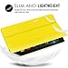 MoKo Case for All-New Amazon Fire HD 8 Tablet (7th Generation, 2017 Release Only)-Lightweight Slim Shell Stand Cover with Translucent Frosted Back for Fire HD 8, Lemon YELLOW (with Auto Wake/Sleep)