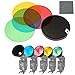 Fomito Godox AD-S11 Color Filter Gel Pack with AD-S12 Honeycomb Grid Cover Reflector for Witstro Flash AD200 AD360II AD180 AD360