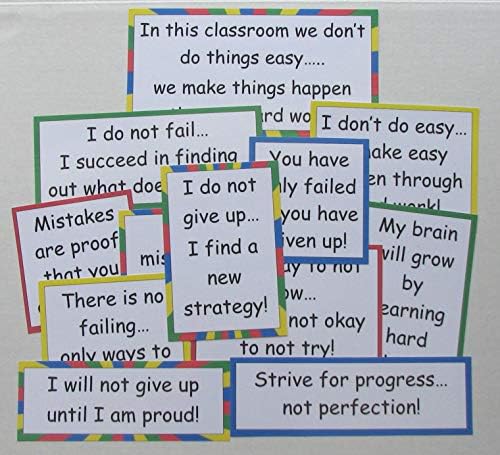 The Teacher Depot 12 Educational Resource Growth Mindset Anchor Chart Bullentin Board Posters