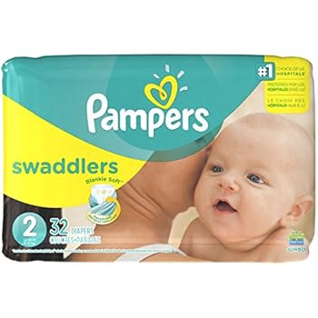 Pampers Swaddlers Disposable Diapers Size 2, 32 Count, JUMBO