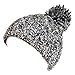 LETHMIK Women's Slouchy Beanie Hat Pom Pom Basic Color Knit Skully Beanie Cap Gray