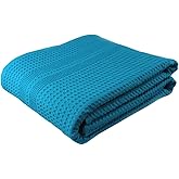 GILDEN TREE Waffle Bath Sheet Large Bath Towels Quick Dry Thin Body Towels, 40x80 Oversized Bath Towels for Adults, Classic Style (Aqua)