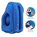 Angel Love Inflatable Travel Pillow, Inflatable Air Pillow with Ear Plugs, Eye Mask and Carrying Bag, Design for Airplane, Commute Transportation, Camping or Office Napping(Blue)