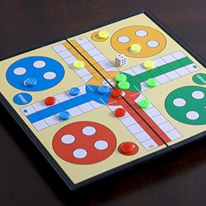 Magnetic Ludo Traditional Board Brain Game 10*10 inches (25*25 cm) Travel Size