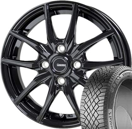 Amazon 175 65r15 Continental Viking Contact 7 スタッドレス Hot Stuff G Speed G02 Mbk 15インチ スタッドレス ホイール4本セット フィットシャトル Gg7 Gg8 サイズダウン フィットシャトルハイブリッド Gg2 サイズダウン タイヤ ホイールセット 車