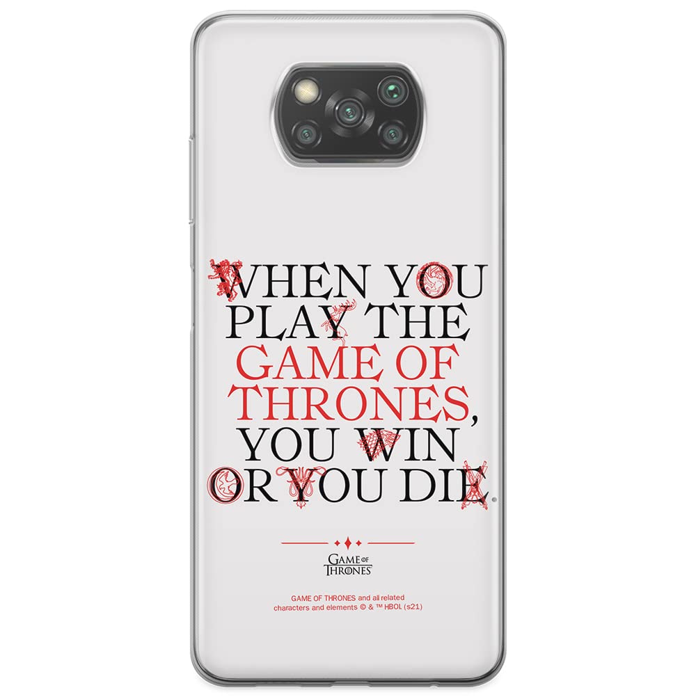 ERT GROUP mobile phone case for Xiaomi POCOPHONE X3 original and officially Licensed Game of Thrones pattern 009 optimally adapted to the shape of the mobile phone, case made of TPU — image 1