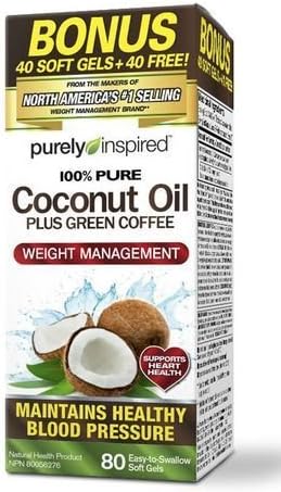Purely Inspired 100% Pure Coconut Oil, 80 Count by Iovate Health Sciences Incorporated