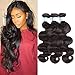 BLY Hair 8A Brazilian Virgin Hair Body Wave 12 14 16inch 3 Bundles Weave 100% Unprocessed Human Hair Wavy Extensions Weft Natural Black 300g Total