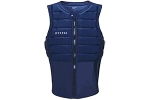Mystic Watersports - Surf Kitesurf & Windsurfing Mens Majestic Front Zip Impact Vest Top - Night Blue - Easy Stretch