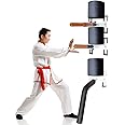 Wing Chun Wooden Man Pile, Wall Mounted Dummy for Home Martial Arts Training, Portable Device for Wall or Marble Surface