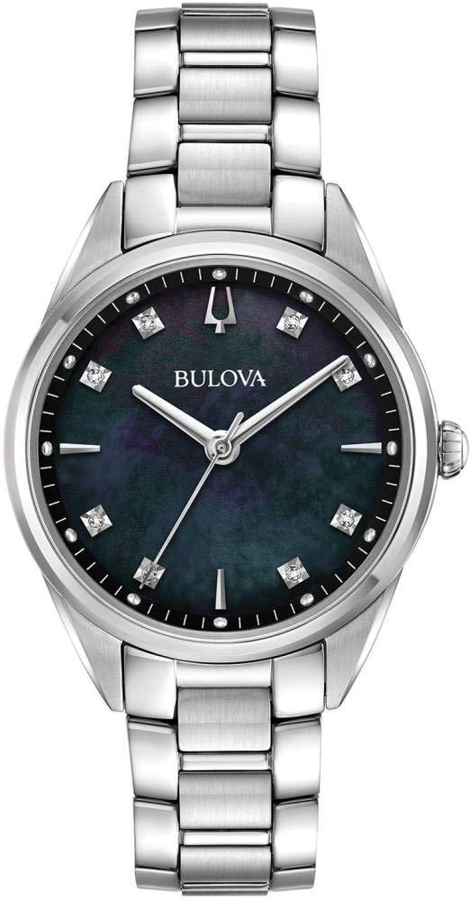 Bulova Women's Analogue Classic Quartz Watch with Stainless Steel Strap 96P198