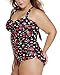 Lalagen Women's Retro Vintage Hollow Out Two Piece Swimwear Set Plus Size Swimsuit