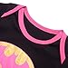 A&J DESIGN Baby Girls' Batgirl Short Sleeve Bodysuits (0-6 Months) Black