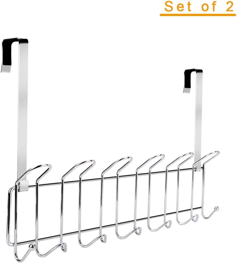Minggoo Over The Door 13Hook Rack HeavyDuty Set of 2