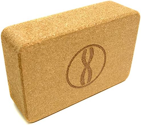 Heala Fit Cork Yoga Block | Natural Non-Toxic and Eco-Friendly Exercise Brick | Accessories Equipment Gear for Stretching and Meditation