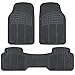 Black 3 Piece Trim to Fit Odorless Premium Rubber Mats for Honda CRV