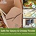 Eco-friendly Durable 32oz Chinese Take Out Boxes 50pk. 100% Recycled Unbleached Takeout Containers are Leakproof and Microwaveable. Stackable To-Go Meal Pails Great for Weddings, Event Party Favors.