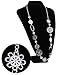 SunIfSnow Women Fashion Sweater Simple Hollow Flower Pendant Long Necklace