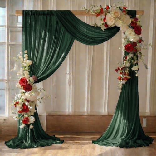 Hunter Green Drape Fabric Panel