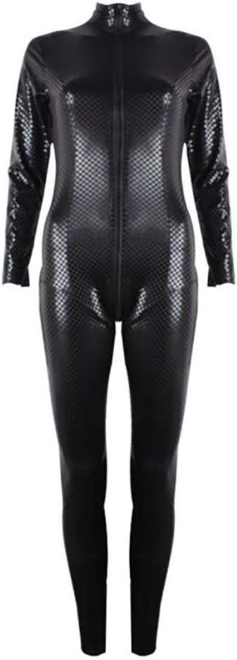 black shiny jumpsuit