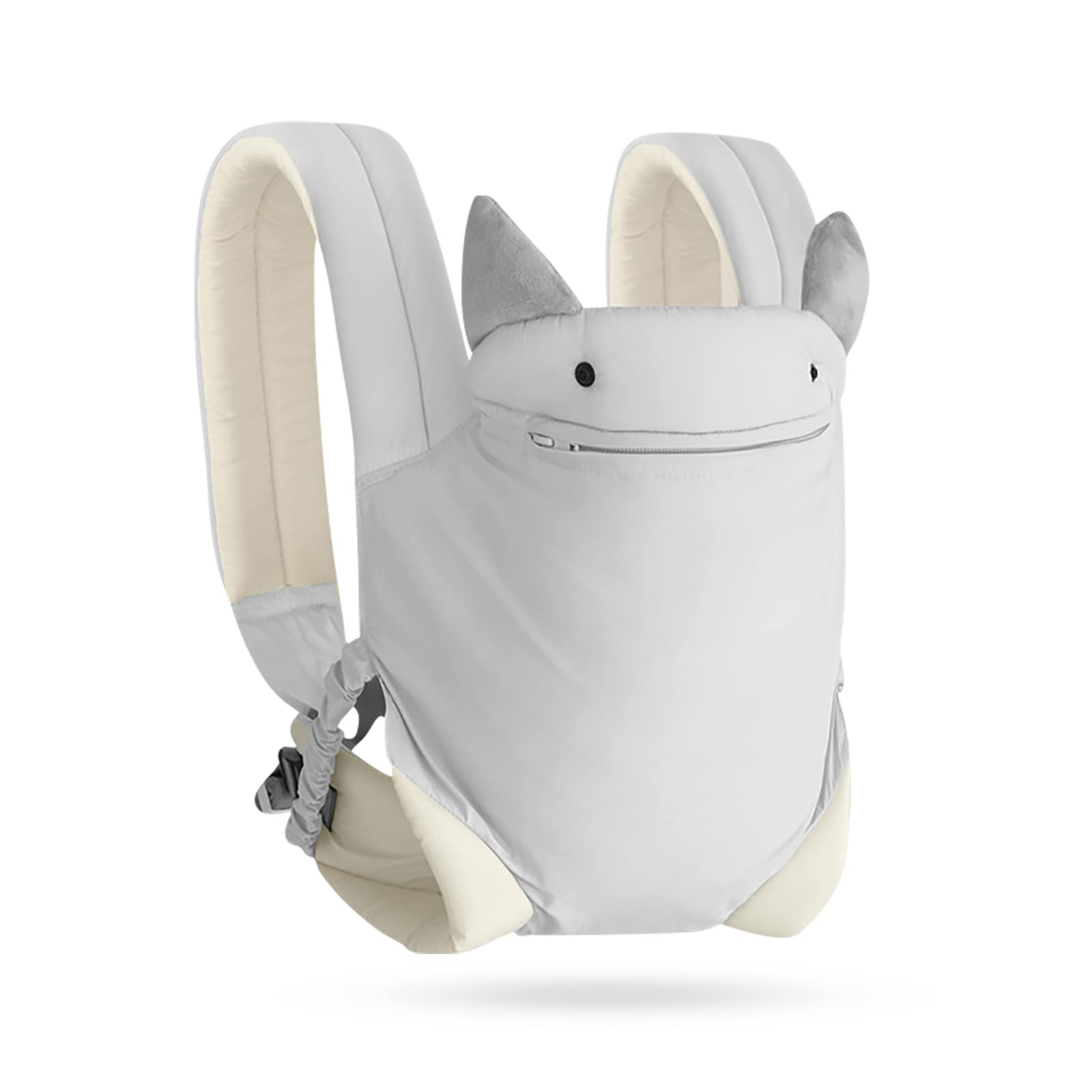 SONARIN 4-in-1 Lightweight Baby Carrier,Ergonomic Soft Cotton Baby Wrap Carrier Breathable Child Carrier Backpack,Front and Back Carry for Newborn and Toddler 0-36 Months(Grey)