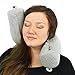 Dot&Dot Twist Memory Foam Travel Pillow for Airplanes - Travel Neck Pillow for Sleeping - Airplane Pillow for Neck Support - Adjustable, Bendable Neck Roll Pillow (Dark Blue, One Size)