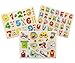 Toddler Puzzles Wooden Peg Puzzles for Toddlers 2 3 4 5 Years Old (Set of 3) - Numbers, Alphabet and Objects Puzzle by Wallxin