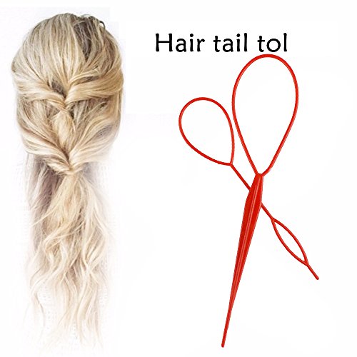 Iebeauty®Plastic Magic Topsy Tail Hair Braid Ponytail Styling Maker Clip Tool Black 2pcs